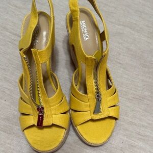 Michael Kors Yellow Espadrille Sandals